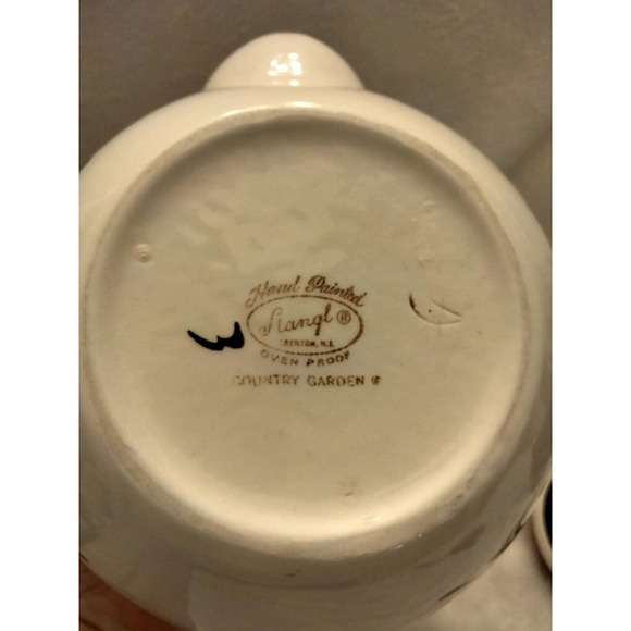 Vintage Stangl Hand Painted Floral Teapot Denmark - Picture 9 of 11